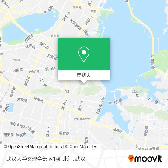 武汉大学文理学部教1楼-北门地图