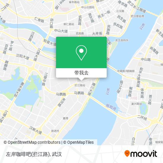 左岸咖啡吧(拦江路)地图