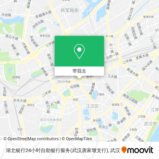 湖北银行24小时自助银行服务(武汉唐家墩支行)地图