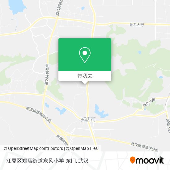 江夏区郑店街道东风小学-东门地图