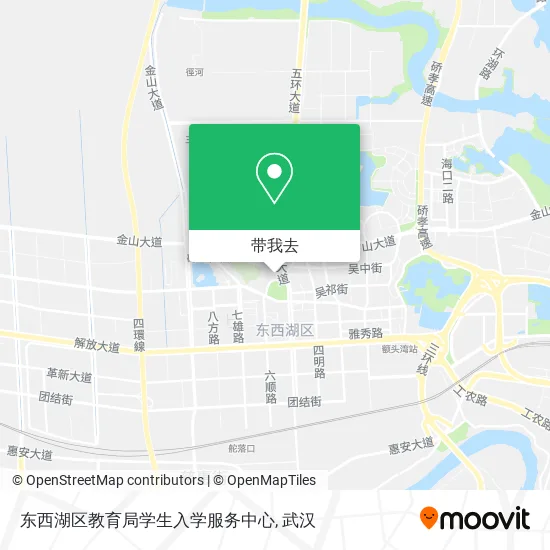 东西湖区教育局学生入学服务中心地图