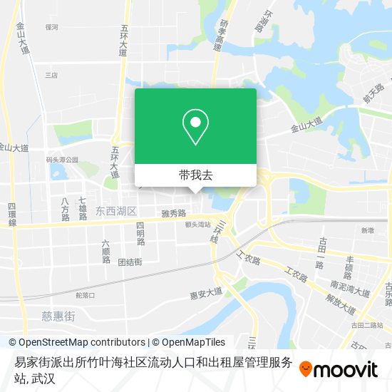 易家街派出所竹叶海社区流动人口和出租屋管理服务站地图
