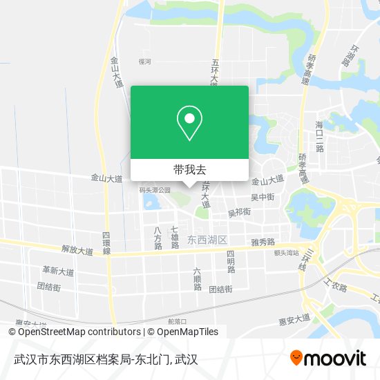 武汉市东西湖区档案局-东北门地图