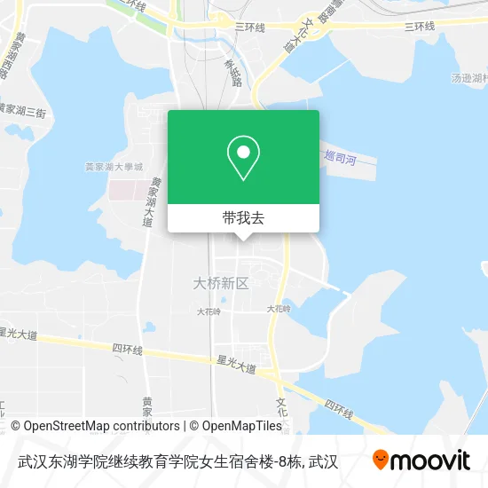 武汉东湖学院继续教育学院女生宿舍楼-8栋地图