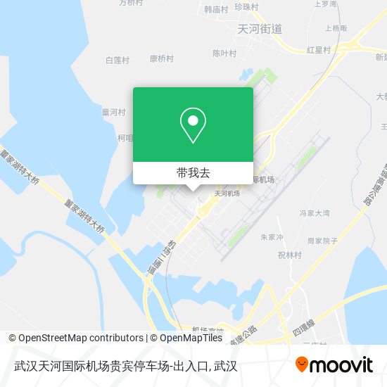 武汉天河国际机场贵宾停车场-出入口地图