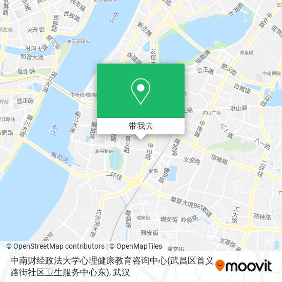 中南财经政法大学心理健康教育咨询中心(武昌区首义路街社区卫生服务中心东)地图