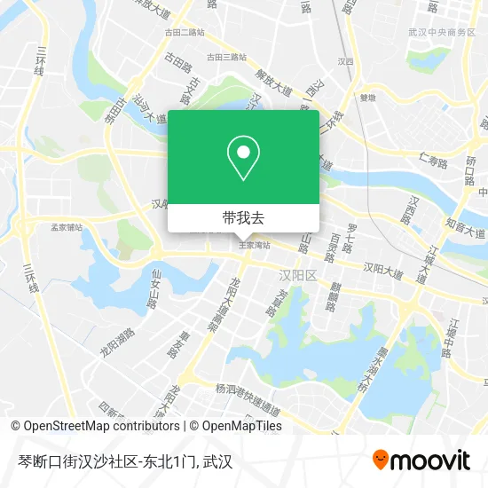 琴断口街汉沙社区-东北1门地图