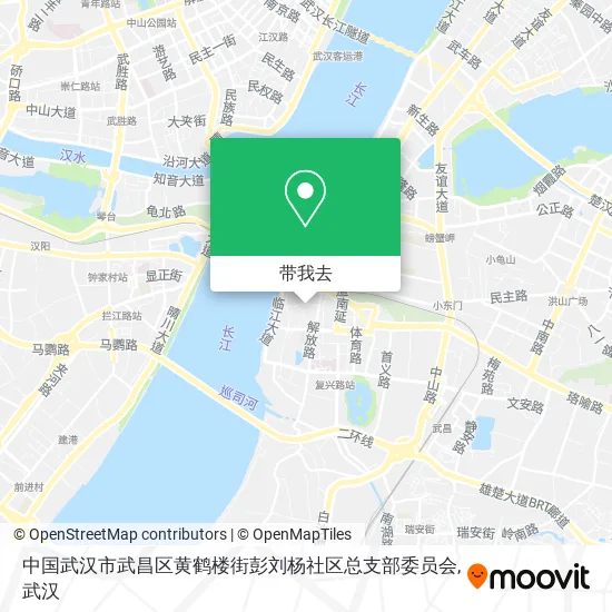 中国武汉市武昌区黄鹤楼街彭刘杨社区总支部委员会地图