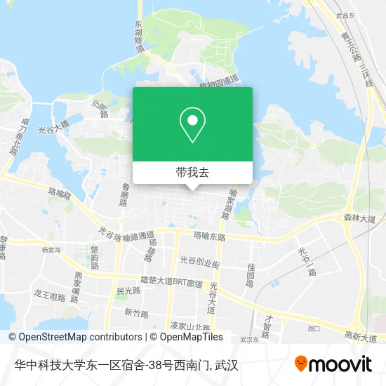 华中科技大学东一区宿舍-38号西南门地图