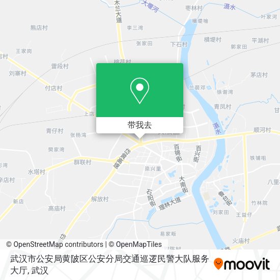 武汉市公安局黄陂区公安分局交通巡逻民警大队服务大厅地图