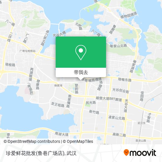 珍爱鲜花批发(鲁巷广场店)地图