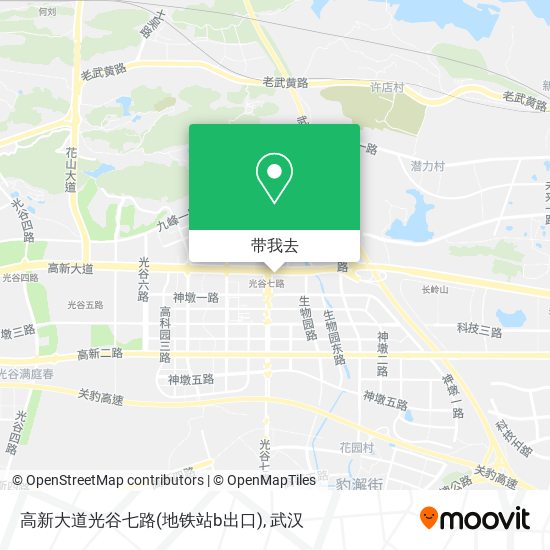 高新大道光谷七路(地铁站b出口)地图