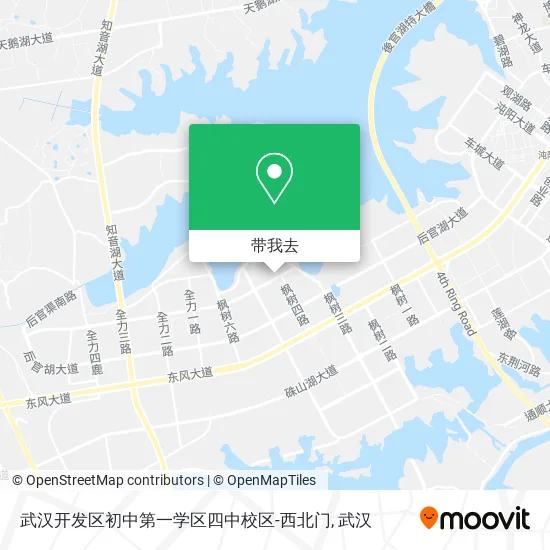 武汉开发区初中第一学区四中校区-西北门地图