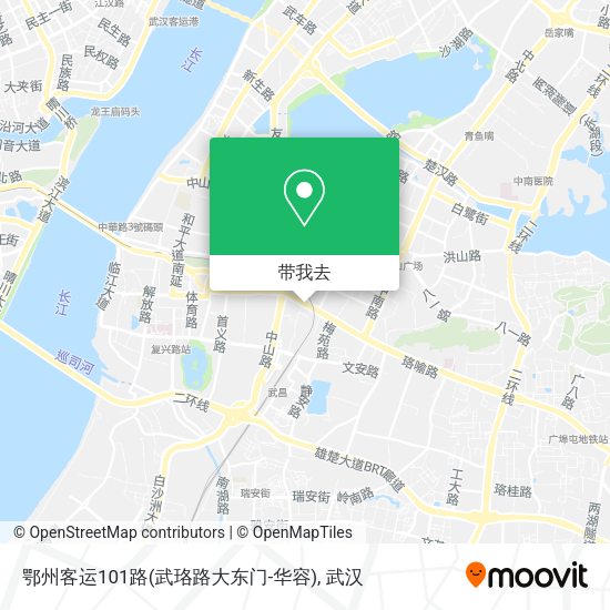 鄂州客运101路(武珞路大东门-华容)地图