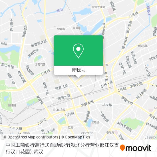 中国工商银行离行式自助银行(湖北分行营业部江汉支行汉口花园)地图