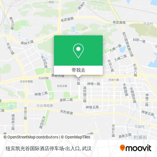 纽宾凯光谷国际酒店停车场-出入口地图