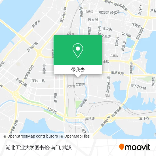 湖北工业大学图书馆-南门地图