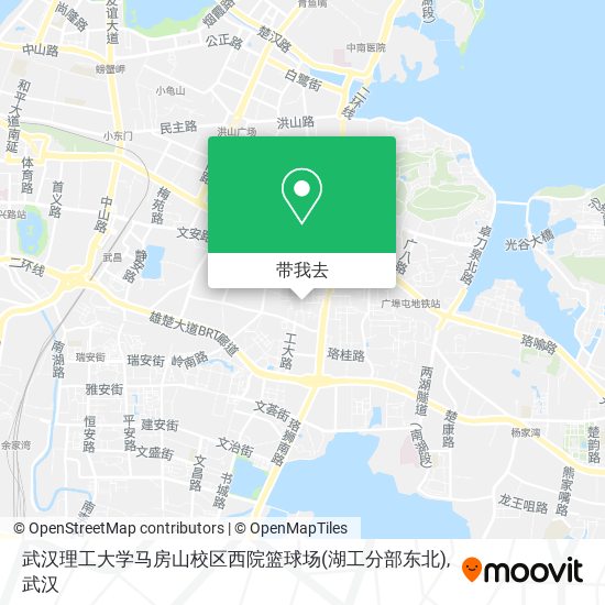 武汉理工大学马房山校区西院篮球场(湖工分部东北)地图