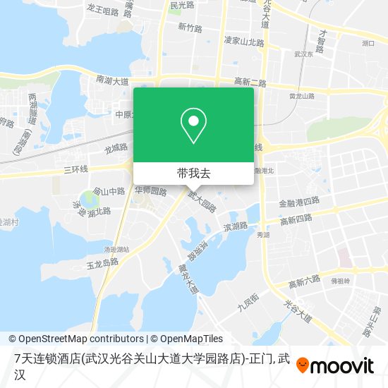7天连锁酒店(武汉光谷关山大道大学园路店)-正门地图