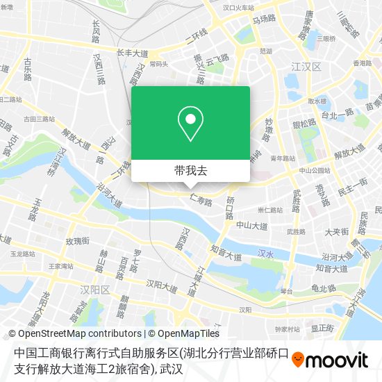 中国工商银行离行式自助服务区(湖北分行营业部硚口支行解放大道海工2旅宿舍)地图