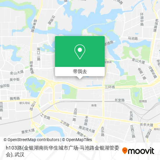 h103路(金银湖南街华生城市广场-马池路金银湖管委会)地图