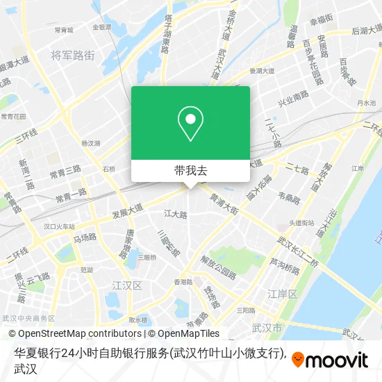 华夏银行24小时自助银行服务(武汉竹叶山小微支行)地图
