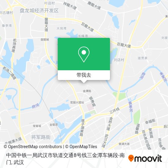 中国中铁一局武汉市轨道交通8号线三金潭车辆段-南门地图