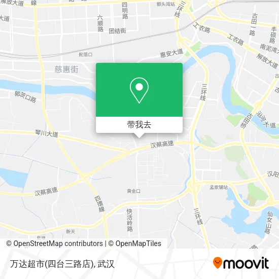 万达超市(四台三路店)地图