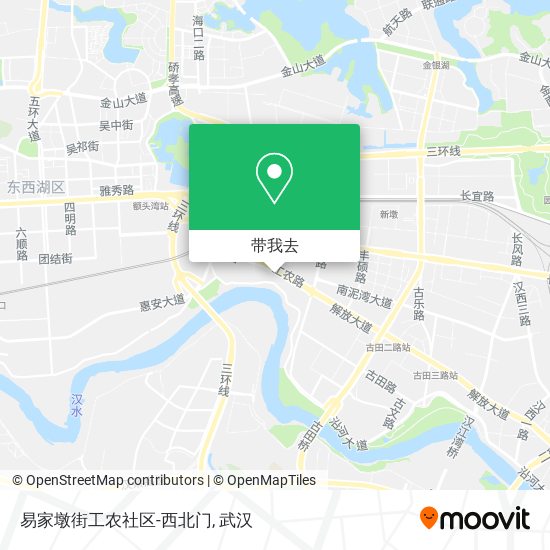 易家墩街工农社区-西北门地图