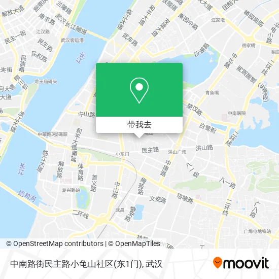 中南路街民主路小龟山社区(东1门)地图