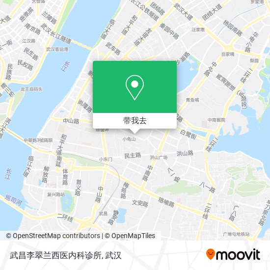 武昌李翠兰西医内科诊所地图