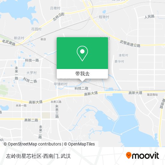 左岭街星芯社区-西南门地图