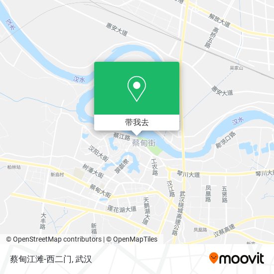 蔡甸江滩-西二门地图