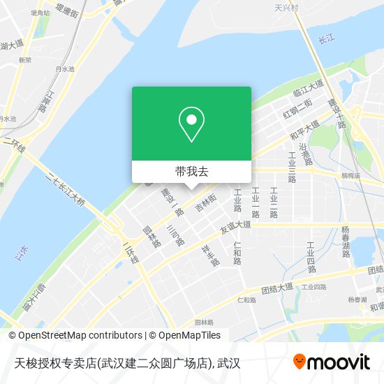 天梭授权专卖店(武汉建二众圆广场店)地图