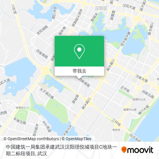 中国建筑一局集团承建武汉汉阳璟悦城项目C地块一期二标段项目地图