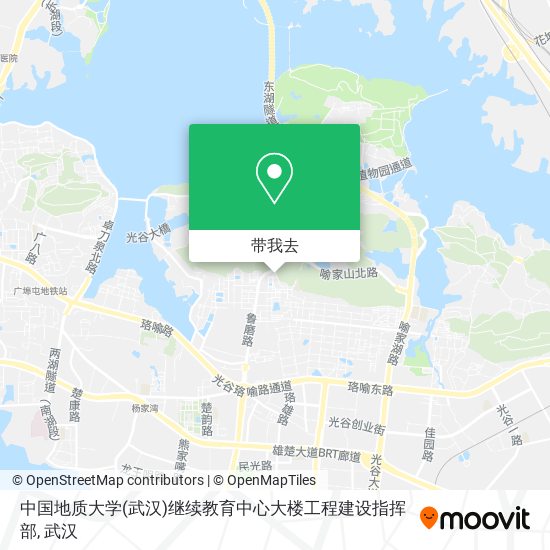 中国地质大学(武汉)继续教育中心大楼工程建设指挥部地图