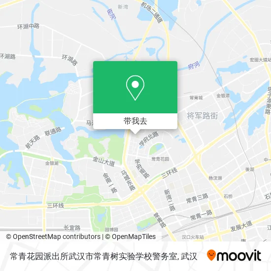 常青花园派出所武汉市常青树实验学校警务室地图