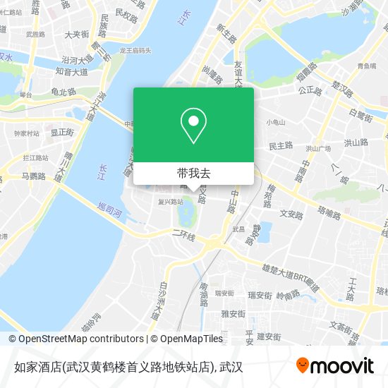 如家酒店(武汉黄鹤楼首义路地铁站店)地图