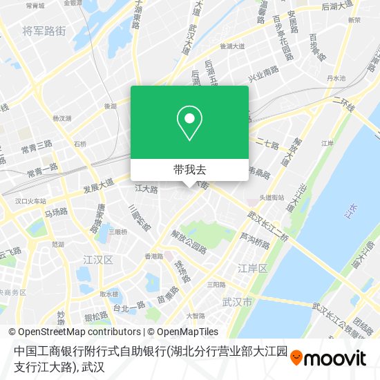 中国工商银行附行式自助银行(湖北分行营业部大江园支行江大路)地图