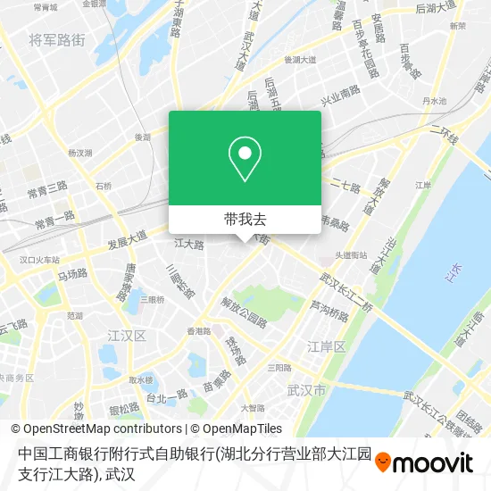 中国工商银行附行式自助银行(湖北分行营业部大江园支行江大路)地图