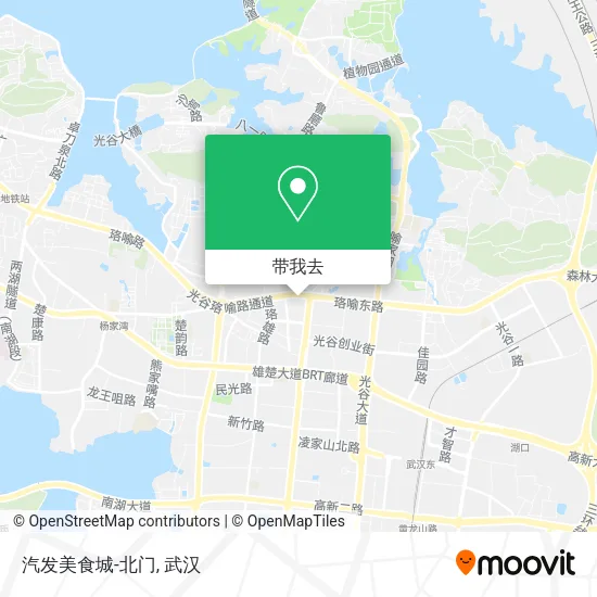 汽发美食城-北门地图