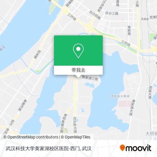 武汉科技大学黄家湖校区医院-西门地图