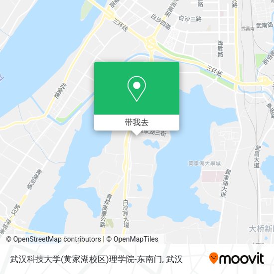武汉科技大学(黄家湖校区)理学院-东南门地图