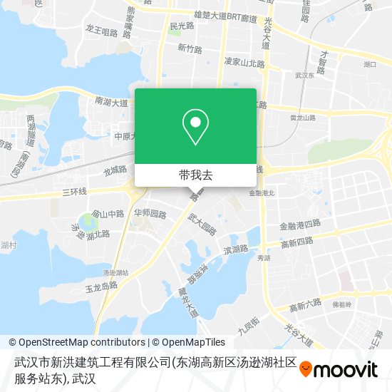 武汉市新洪建筑工程有限公司(东湖高新区汤逊湖社区服务站东)地图