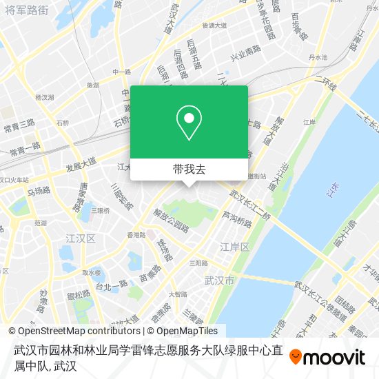 武汉市园林和林业局学雷锋志愿服务大队绿服中心直属中队地图