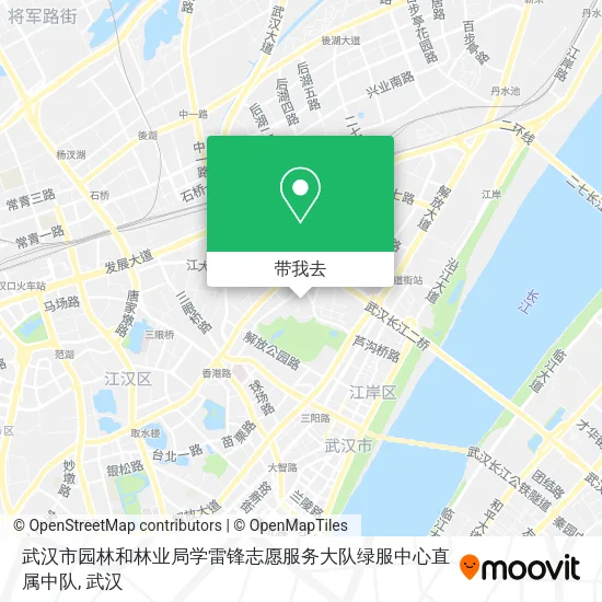 武汉市园林和林业局学雷锋志愿服务大队绿服中心直属中队地图