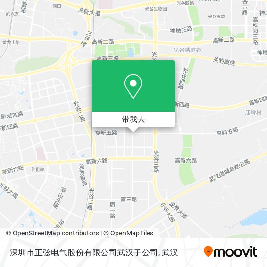 深圳市正弦电气股份有限公司武汉子公司地图