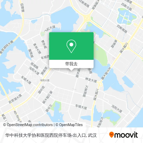 华中科技大学协和医院西院停车场-出入口地图