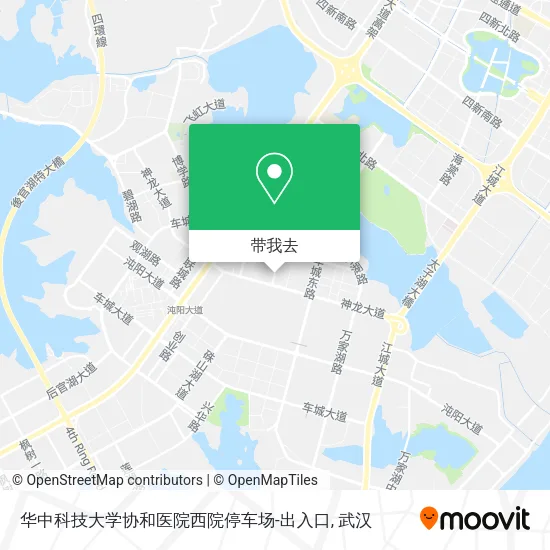 华中科技大学协和医院西院停车场-出入口地图