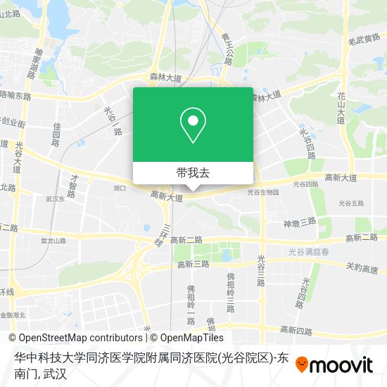 华中科技大学同济医学院附属同济医院(光谷院区)-东南门地图